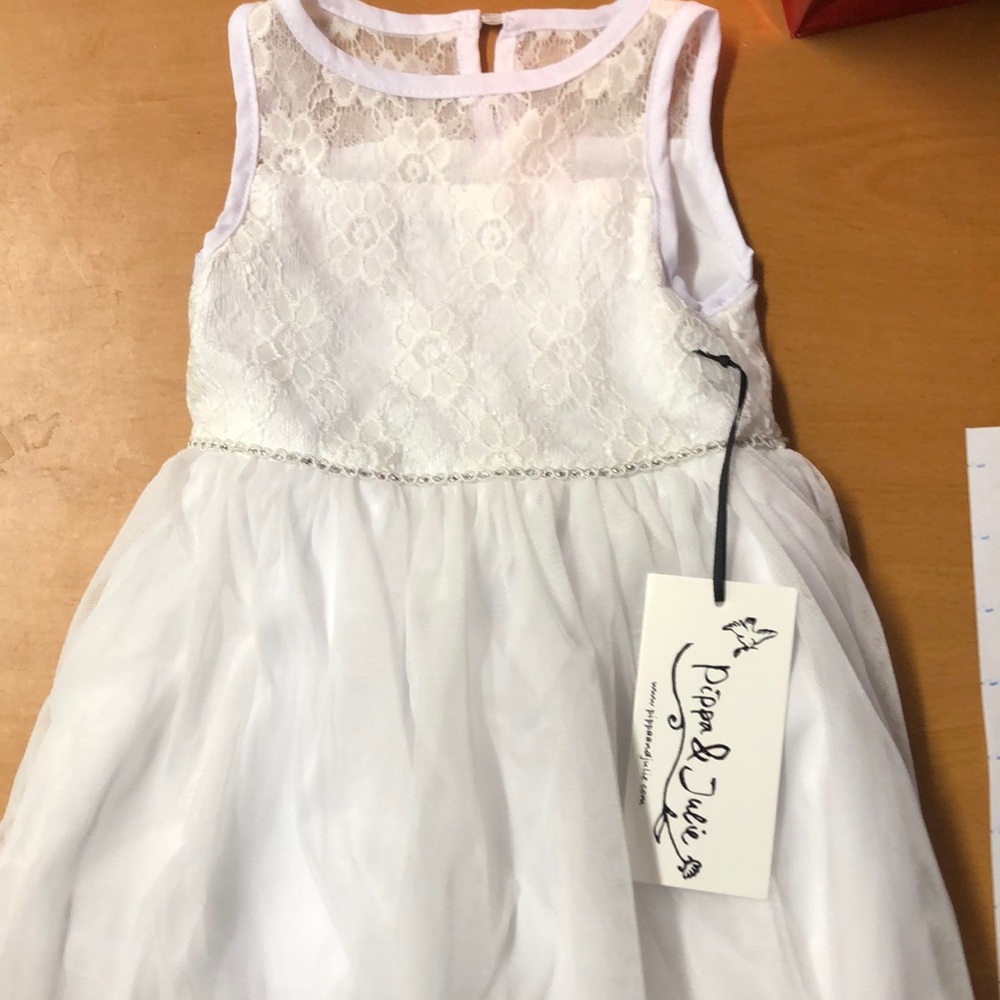 NWT Pippa and Julie white 12m dress
